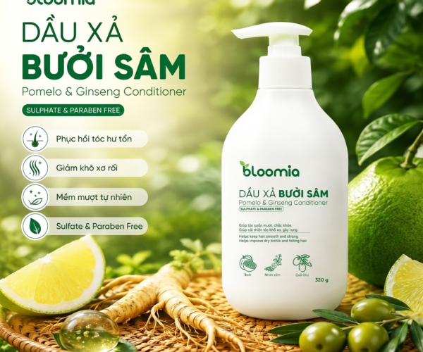 dầu xả thảo dược bưởi sâm bloomia 320g