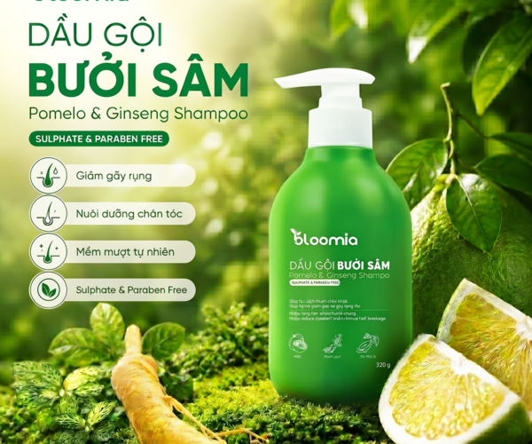 dầu gội thảo dược bưởi sâm bloomia 320g